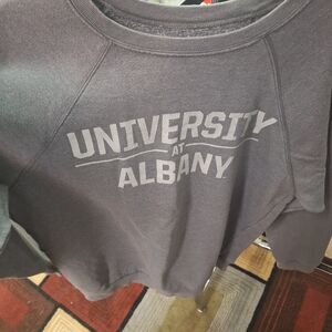 UAlbany Gray crew neck sweatshirt in EUC
